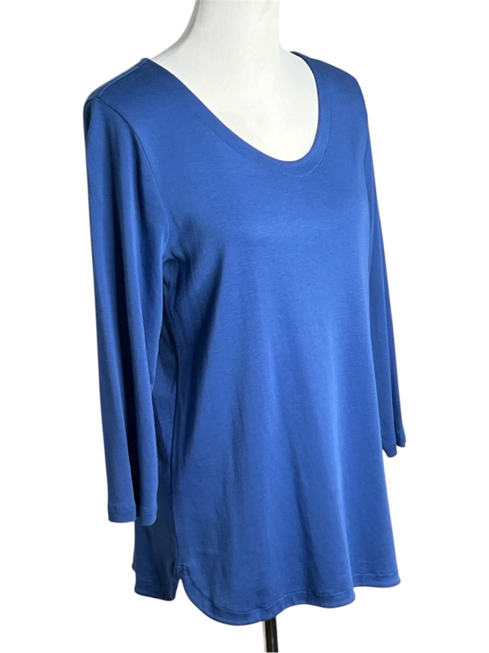 V- Neck Top 3/4 Sleeve Pima Cotton Long Soft Comfortable MD